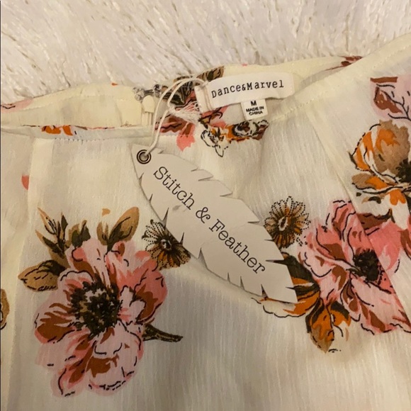 Dance & Marvel Floral Slit Maxi Skirt Ivory M NWT - Picture 9 of 10